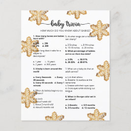 Papier Trivia d'hiver pour bébés | Jeu Baby shower
