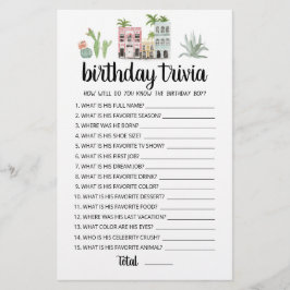 Papier Trivia Jeu À Quel Point Connaissez-Vous Le Garçon