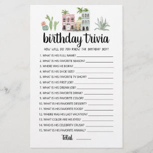 Papier Trivia Jeu À Quel Point Connaissez-Vous Le Garçon