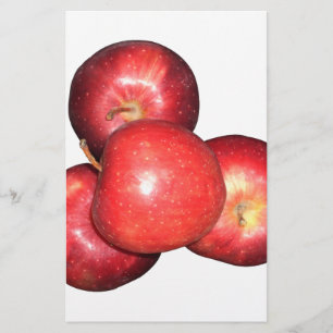 Papier Trois Pommes Rouges : Un Trio Vibrant