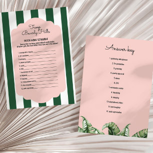 Papier Troop Beverly Hills Word Scramble Douche Jeu