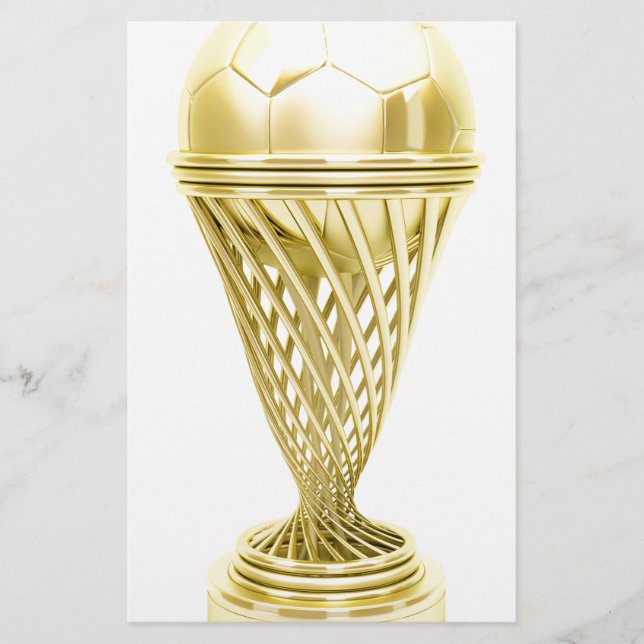 Papier Trophée de coupe de football doré (Devant)