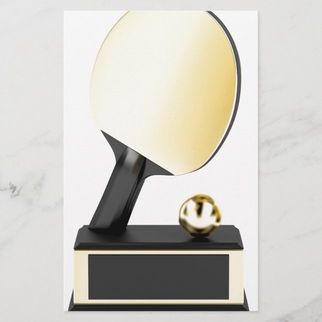 Papier Trophée de tennis de table en or (Devant)