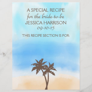 Papier Tropical Beach Palm Tree Fête des mariées Divider