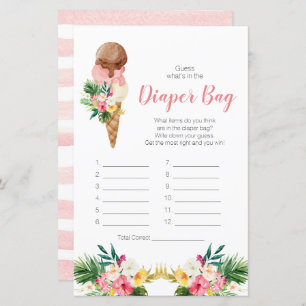 Papier Tropical Ice Cream Devinez ce qui se passe dans le