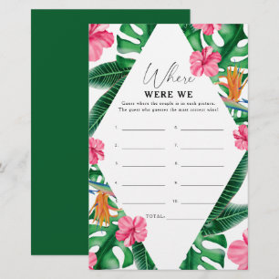 Papier Tropical - Où étions-nous jeu de baby shower pour