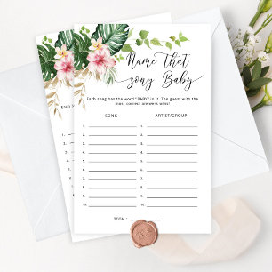 Papier Tropical palm girl nom de douche cette chanson béb