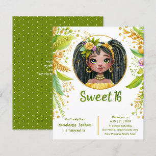 Papier Tropical Sweet 16 Noir Adolescent Anniversaire Ver