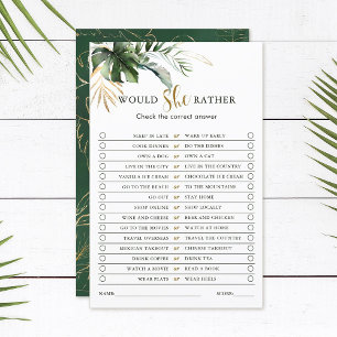 Papier Tropical Voudrait-Elle Plutôt Fête des mariées Jeu