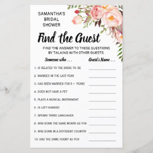 Papier Trouvez la douche invité anglais espagnol jeu