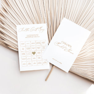 Papier Trouvez Le Jeu De Fête des mariées Élégant Du Bing