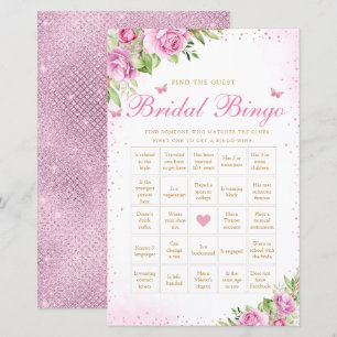 Papier Trouvez l'invité Bingo Shower Bingo Jeu