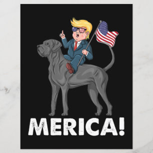 Papier Trump Merica Great Dane Dog American Hero 4e