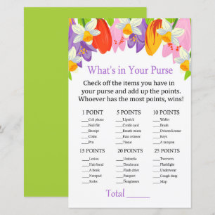Papier Tulip Qu'y a-t-il dans votre sac à main