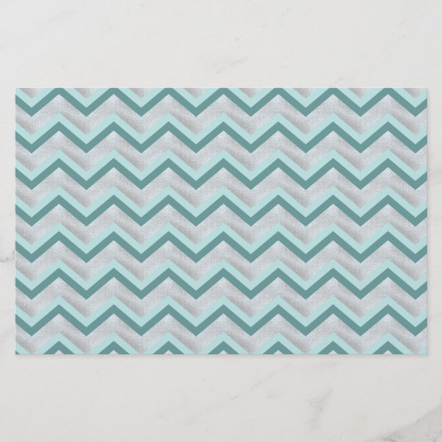 Papier Turquoise et perles ZigZag (Devant)