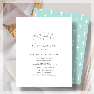 Papier Turquoise moderne Invitation au budget de la pre