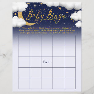 Papier Twinkle Little Star Baby shower Baby Bingo Jeu