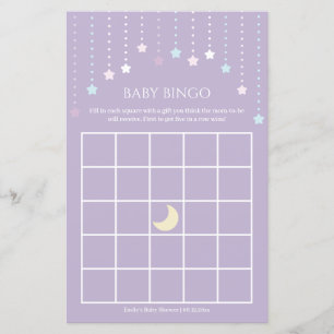 Papier Twinkle Little Star Baby shower Bingo Jeu