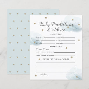 Papier Twinkle Little Star Blue Baby Prédictions et conse