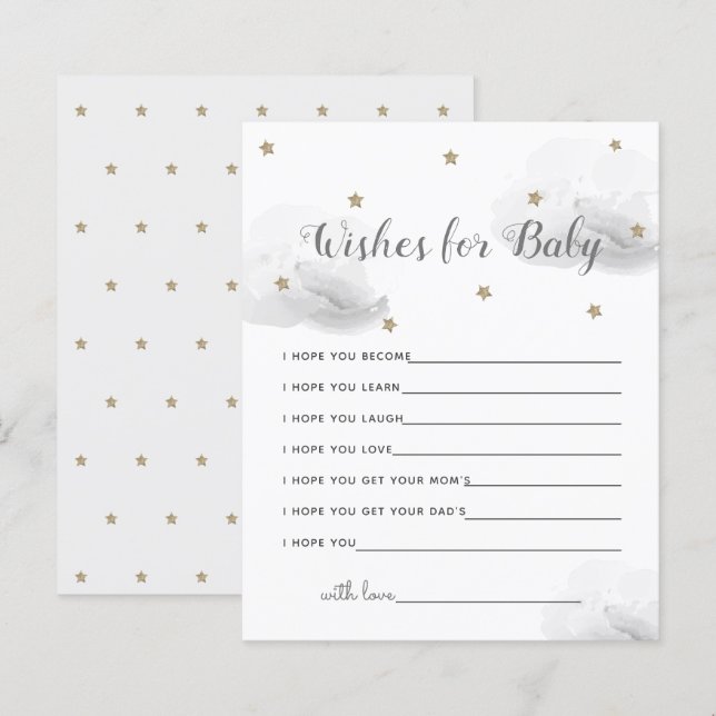 Papier Twinkle Little Star Wives for Baby Grey Conseils (Devant / Derrière)