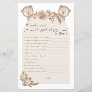 Papier Twins Teddy Bear Qui Connaît Maman Meilleur Jeu De