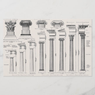 Papier Types de colonnes romaines Dessin architectural