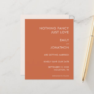 Papier Typographie Budget Terracotta Mariage Enregistrer