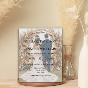 Papier typographie chic mariage invitation photo