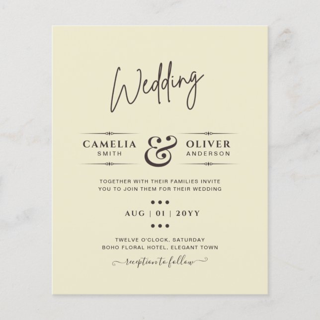 Papier Typographie couleur monochrome budget uniquement (Devant)