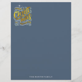 Papier Typographie magique de Noël Gold ID441