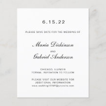 Typographie noir blanc Simple Mariage élégant
