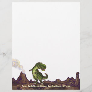 Papier Tyrannosaurus Rex Écriture Stuart