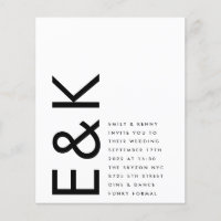 Ultra Moderne Budget Bold Monogramme Simple Mariag