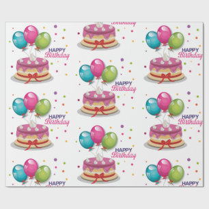 Papier-Umschlag-Papier zum Geburtstag-Glücklichen  Geschenkpapier