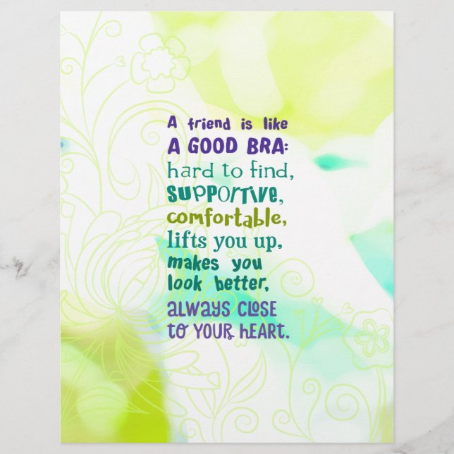 Papier Un ami est comme un bon bar (Devant)