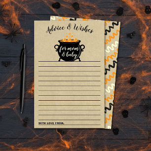 Papier Un Bébé Doux Brasse Le Baby shower D'Halloween