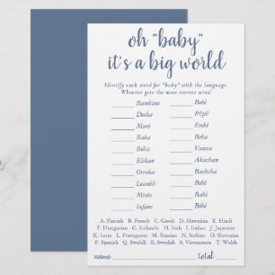 Papier Un bébé simple dans le monde   Dusty Blue Quiz