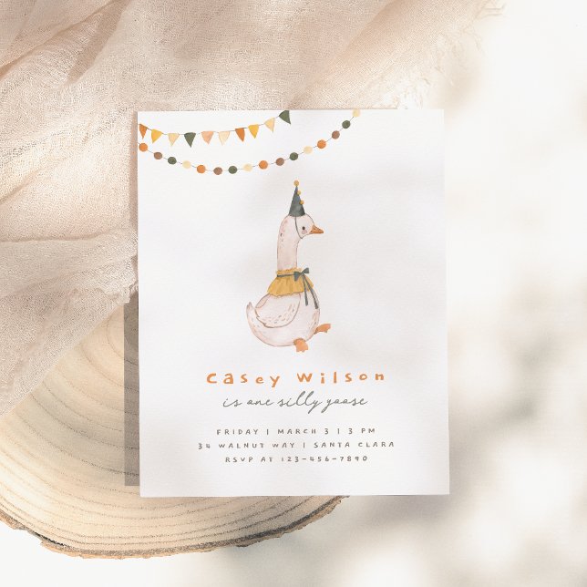 Papier Un budget idiot d'oie Premier anniversaire fête (Créateur téléchargé)