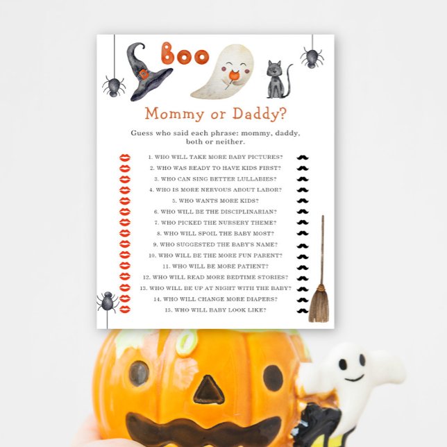 Papier Un fantôme mignon - jeu de baby shower maman ou pa (Créateur téléchargé)