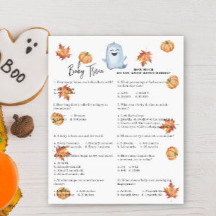 Papier Un fantôme mignon - Trivia de bébé Jeu Baby show