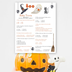 Papier Un fantôme mignon - Trivia de bébé   Jeu Baby show