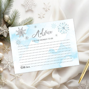 Papier Un flocon de neige est en route Blue Baby Shower