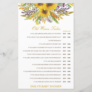 Papier Un garçon ou une fille Vieux Epouses Conte Baby sh