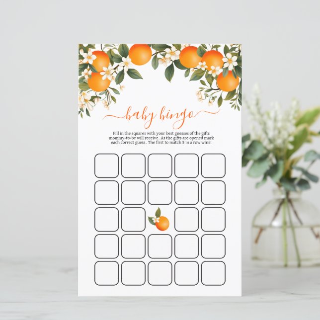 Papier Un jeu de bingo pour Baby Shower avec un petit béb (Debout devant)