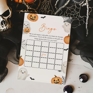 Papier Un jeu de bingo pour baby shower avec un petit fan