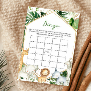 Papier Un jeu de bingo pour baby shower : Un petit sauvag