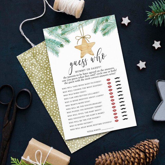 Papier Un Joyeux Petit Baby shower Devine Qui Joue (Créateur téléchargé)