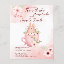 Papier Un lapin de baby shower de thé dans un invitation 