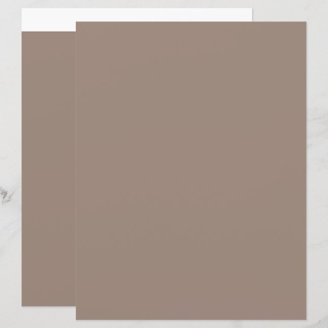 Papier un mur marron avec une horloge (Devant / Derrière)