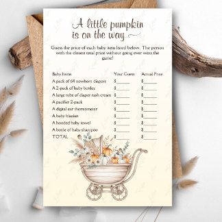 Papier Un petit Baby shower Boho Citrouille Le prix est c